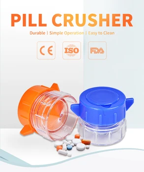Prenosné Tablety Pulverizer Tablet Brúska Medicíny Splitter Prášok Drvič A Úložný Box Vonkajšie Skladovanie Deti Dospelých