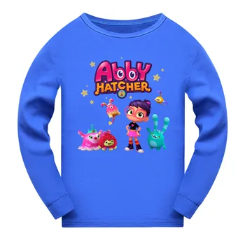 Abby Hatcher Detí s Dlhým Rukávom T-Tričko+Nohavice, Pyžamá Vyhovovali Módne Deti Oblečenie pre Dievčatá Chlapci Tepláková súprava Deti Sleepwear