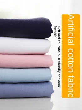 Bavlna Umelé Tkaniny Bavlnené Tkaniny Farbou Letné T-shirt Čierna Biela Sušenie Textílie pre Šaty Pyžamo Za Meter
