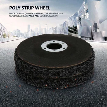 10PCS 125 mm Black Poly Pásy Koleso Disk, Odlupovanie Materiál/Farba/Hrdza Nástroj pre Odstránenie Povrchovej úprave Čisté