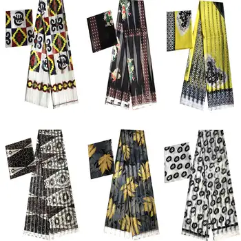 3+3 Yardy/Veľa najnovšie vysokej kvality Organza hodváb vosk textílie pre šaty, šitie materiálov Afriky hodváb ankara textílie.