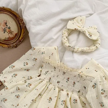 Sonkpuel 2023 Baby Kombinézach Kvetinové Dievčatá Jeden Kus Detská Oblečenie Bielizeň Priedušné Oblečenie