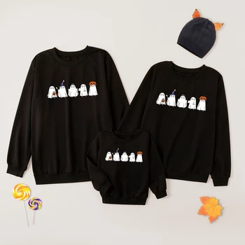 Halloween Rodiny Mikina zodpovedajúce rodiny oblečenie vidina Tlač Oblečenie Rodiny Maminku A Mňa Oblečenie na Nový Rok Rodiny Vzhľad