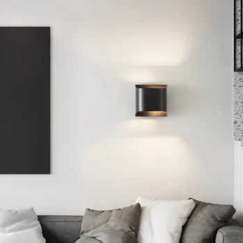 SOURA Moderný Interiér Sconce Lampa Jednoduchosť Tvorivé Mosadz Nástenné LED Mount pre Domáce Obývacia Izba, Spálňa, Nočné