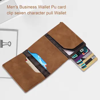 RFID Blokovanie Vintage Mužov Business Kreditnej Karty Držiteľ Hliníkovej Zliatiny ID Karty Prípade Automatické Muž Kovové Kožené Peňaženky držiteľa Karty