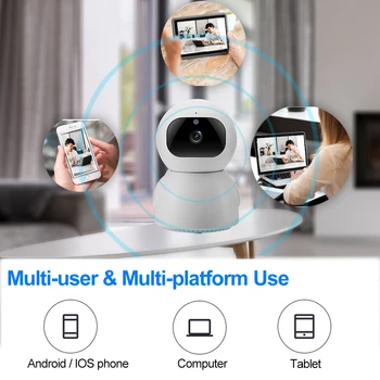 3MP smart mini wifi bezdrôtové kamery, mobilného telefónu, diaľkové krytý monitorovanie 360° HD nočné videnie môže byť vložená karta SD kartu
