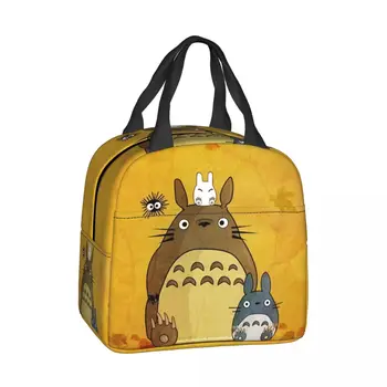 Anime Môj Sused Totoro Izolované Obed Taška Resuable Chladnejšie Tepelnej Štúdio Ghibli Lunch Box Pre Ženy Office Piknik Cestovné Potravín