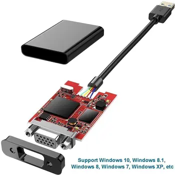 Nový USB-VGA Muž-Žena Multi-Displej 1080p Audio Video Converter - PC, Notebook, Windows 7/8/10 Komponenty Počítača