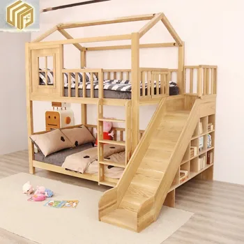 Domácnosti Americký masívneho dreva detí double-layer list posteľ dostať hore a dole posteľ vysoké a nízke postele, spálne, detské postele