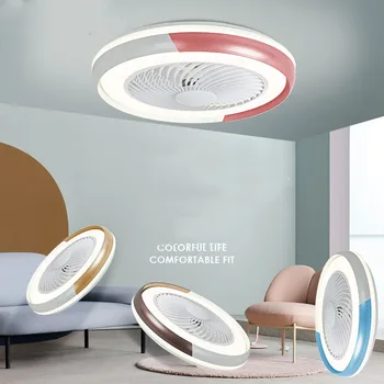 APLIKÁCIE led stropný ventilátor so svetlami, diaľkové ovládanie fanúšikov na domáce čítanie osvetlenie spálne, obývacia tichý 220v aplikácie smart Stmievateľné 50 cm