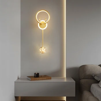 DEBBY Moderné Black Mosadzné Sconces Svetlo LED, 3 Farby, Luxusné Dekoračné Vedľa Lampa pre Domáce lôžková Izba
