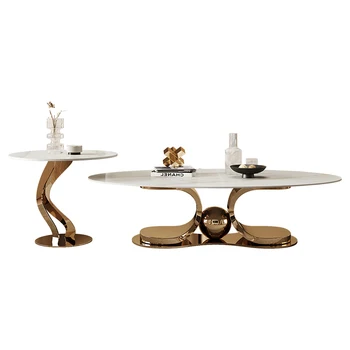Rock-tvarované čaj stôl kombinácii svetlo luxusné moderné jednoduchá obývacia izba Domov návrhár talianskeho minimalistický high-grade čaj stôl