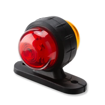 Gumy+PC Šošovky Red&White Red&Yellow Rohu Bočné Obrysové LED Svetlá Osnovy Lampa Pre ťahač s Návesom 12V-24V